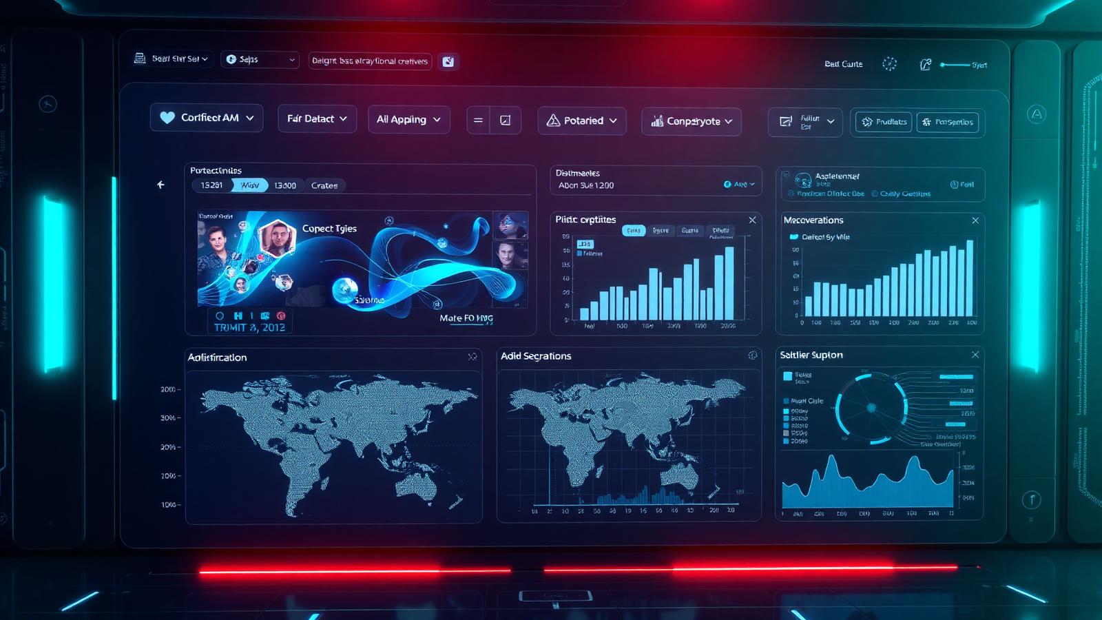 Cross-platform marketing dashboard showing audience segmentation, creative variants, and campaign performance powered by FELIX.